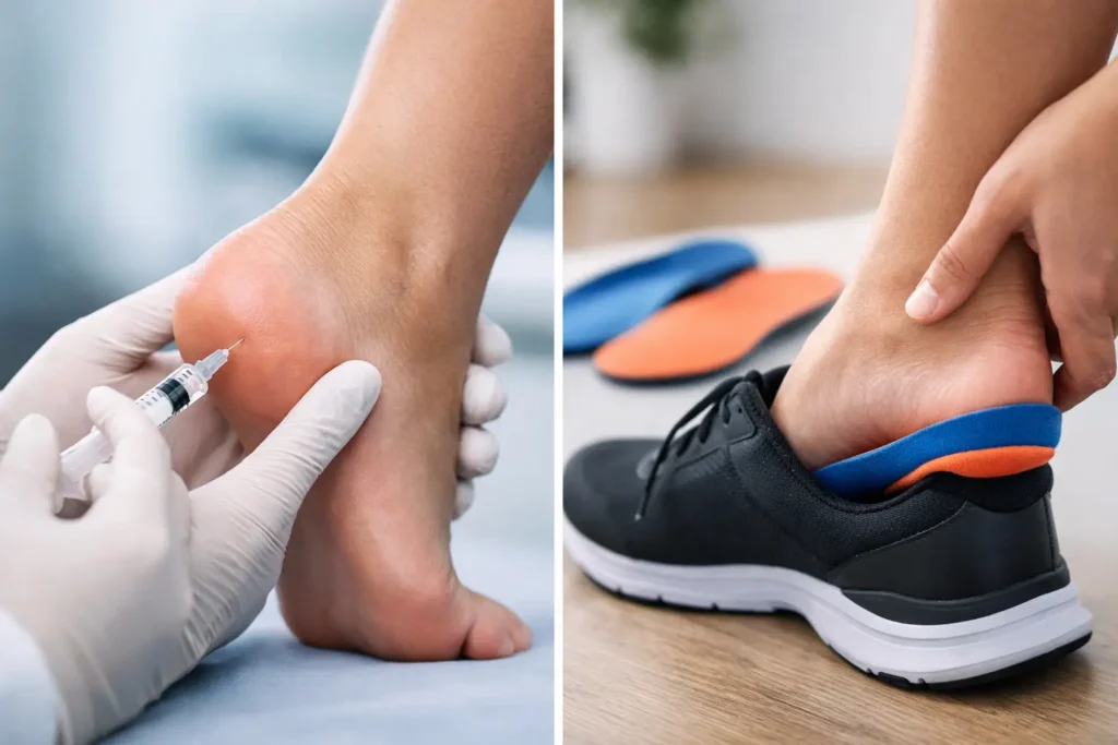 Steroid Injection vs Orthotics for Heel Pain