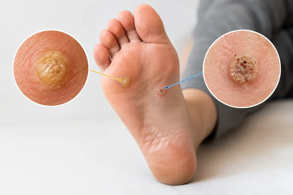Corns or Warts on Feet: How to Tell the Difference